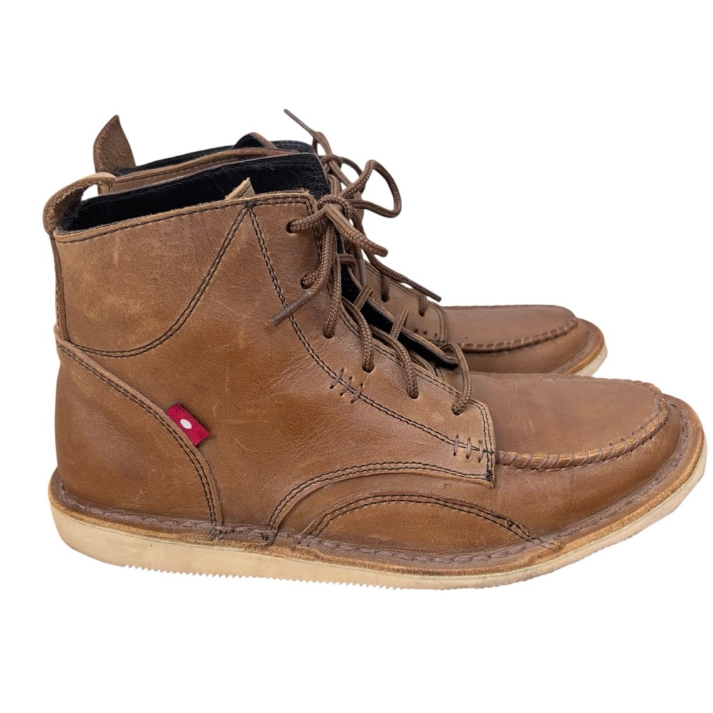Oliberte Leather Moc Toe Ankle Boots Ethical Minimalist - Picture 4 of 12